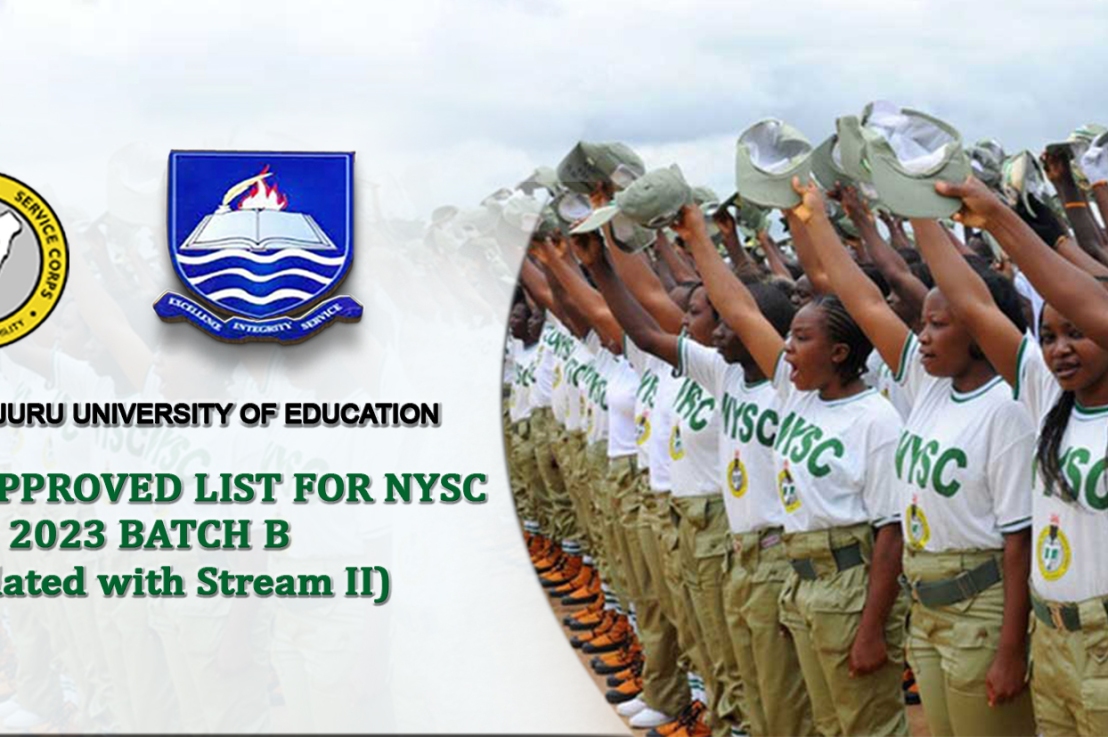 SENATE APPROVED LIST FOR NYSC 2023 BATCH ‘B’ [Updated with Stream II]IMPORTANT REMINDER
